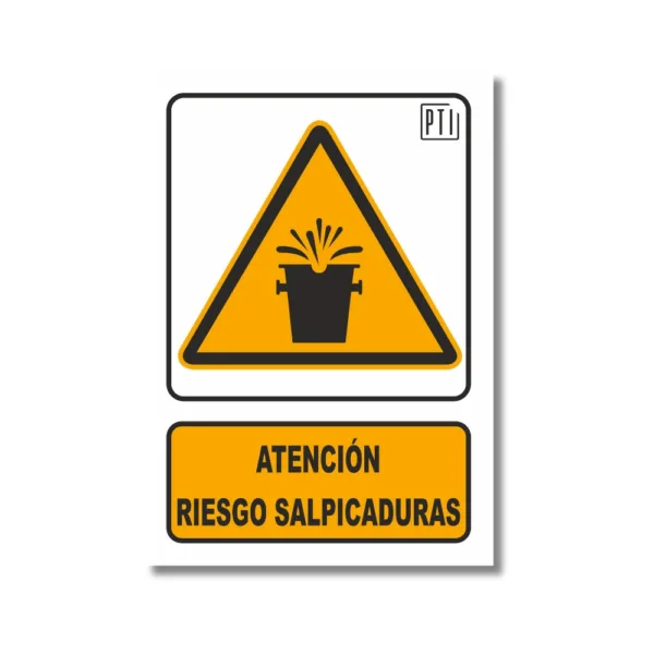 ATENCIÓN RIESGO SALPICADURAS