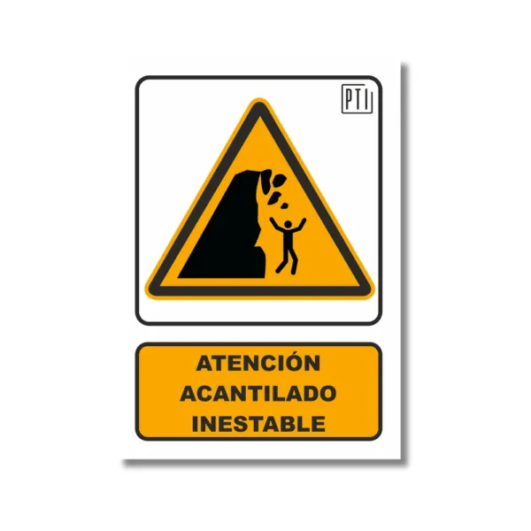 ATENCIÓN ACANTILADO INESTABLE
