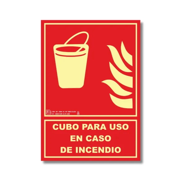 CUBO PARA USO EN CASO DE INCENDIO
