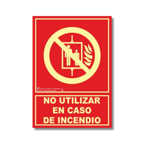 NO UTILIZAR EN CASO DE INCENDIO