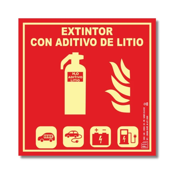 EXTINTOR CON ADITIVO DE LITIO