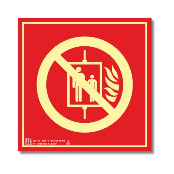 NO UTILIZAR EN CASO DE INCENDIO