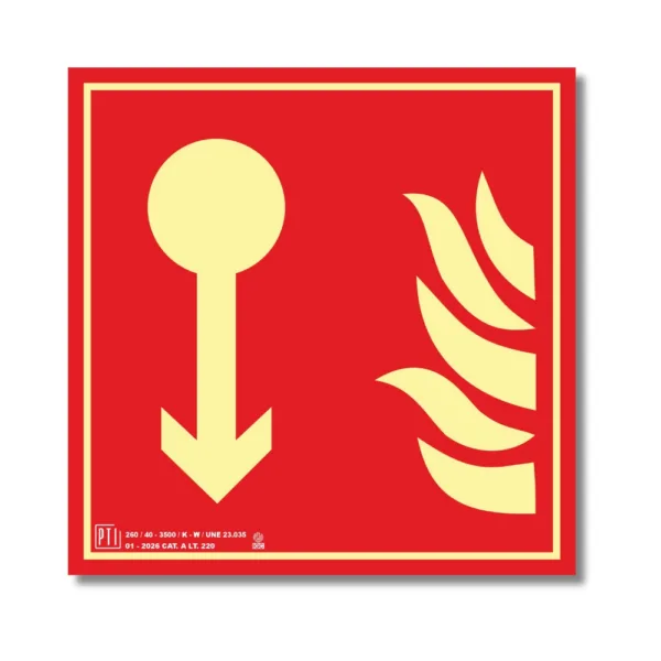 ACCESO BOMBEROS FLECHA INFERIOR