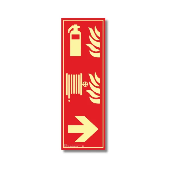 EXTINTOR Y BOCA DE INCENDIO FLECHA DERECHA