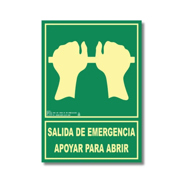 SALIDA DE EMERGENCIA APOYAR PARA ABRIR