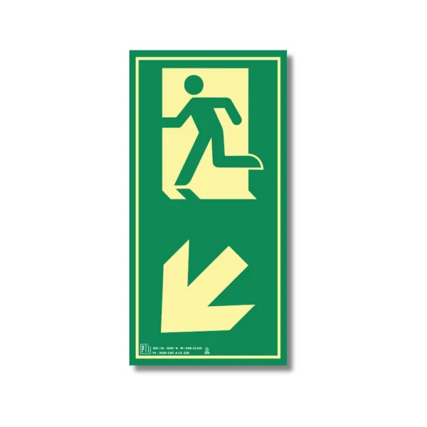 SALIDA EMERGENCIA BAJADA IZQUIERDA VERTICAL