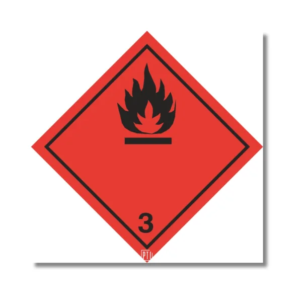 ADR CLASE 3 LÍQUIDOS INFLAMABLES NEGRO