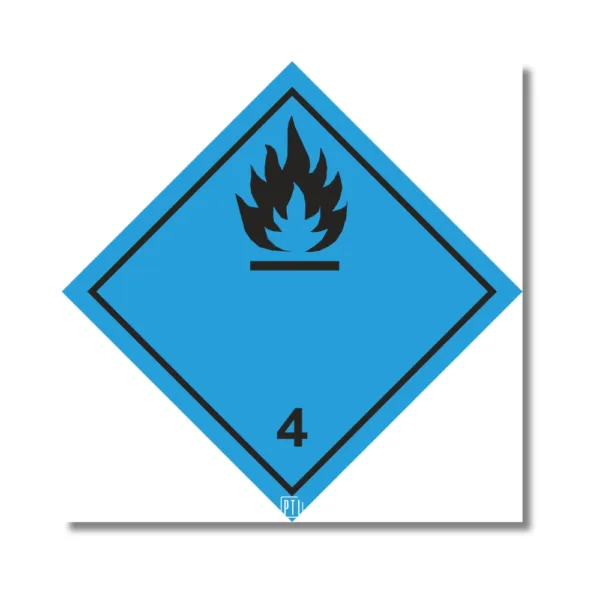 ADR CLASE 4.3 MATERIAS QUE AL CONTACTO CON EL AGUA DESPRENDEN GASES INFLAMABLES NEGRO