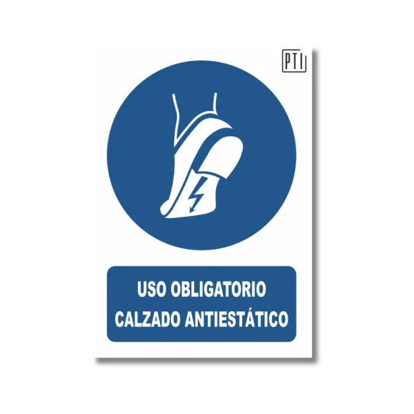 USO OBLIGATORIO CALZADO ANTIESTÁTICO