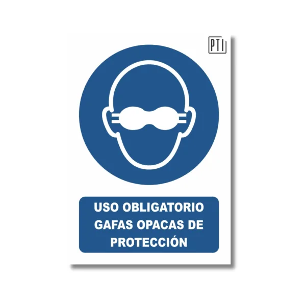 USO OBLIGATORIO GAFAS OPACAS DE PROTECCIÓN