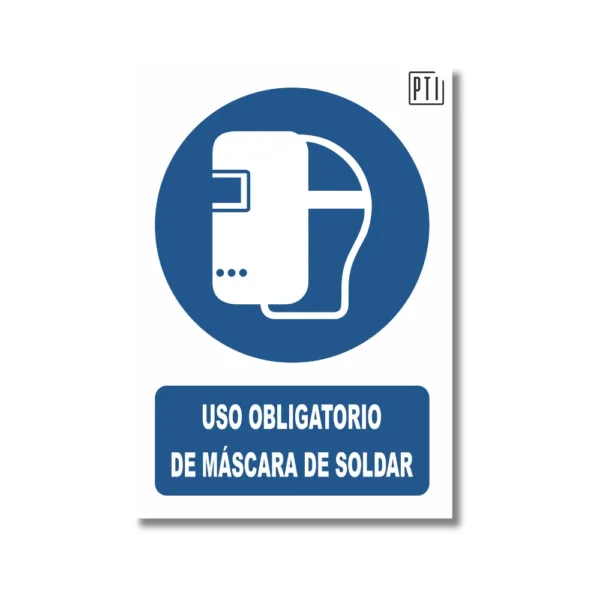 USO OBLIGATORIO DE MÁSCARA DE SOLDAR