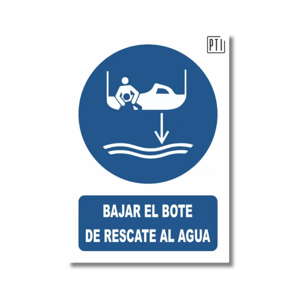 BAJAR EL BOTE DE RESCATE AL AGUA