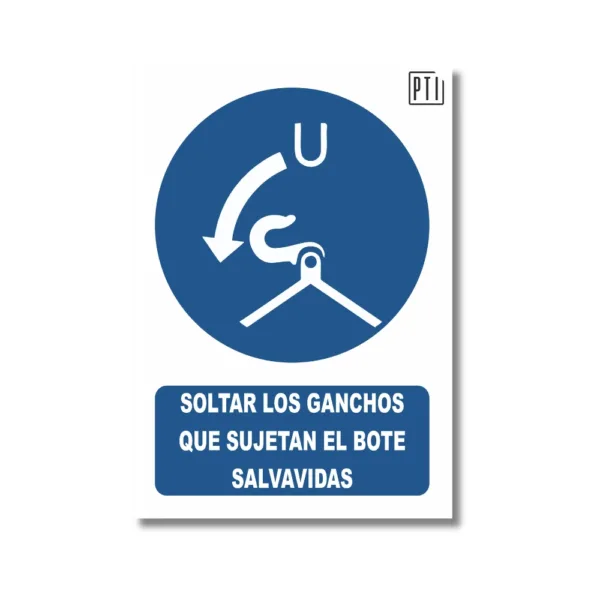 SOLTAR LOS GANCHOS QUE SUJETAN EL BOTE SALVAVIDAS