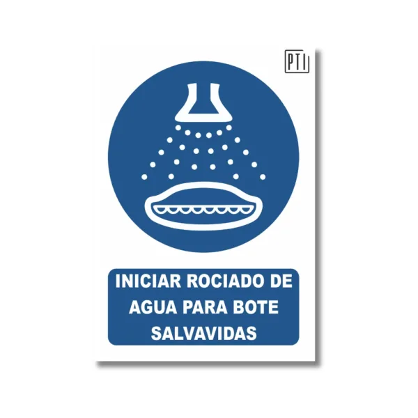 INICIAR ROCIADO DE AGUA PARA BOTE SALVAVIDAS