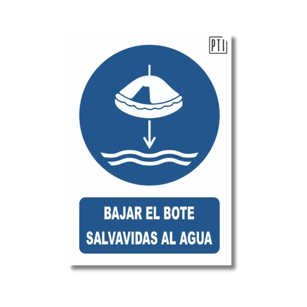 BAJAR EL BOTE SALVAVIDAS AL AGUA