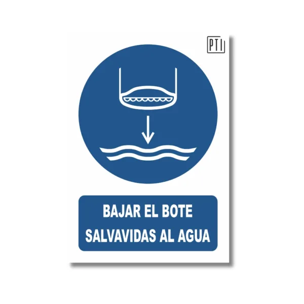 BAJAR EL BOTE SALVAVIDAS AL AGUA