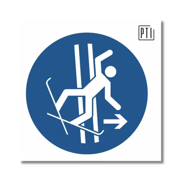 EN CASO DE CAÍDA SALIR FUERA DE LA PISTA DEL TELESILLA