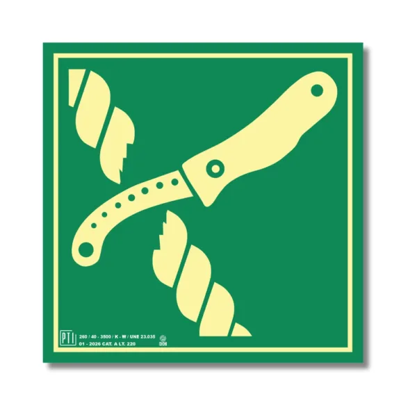 CUCHILLO PARA BALSA SALVAVIDAS