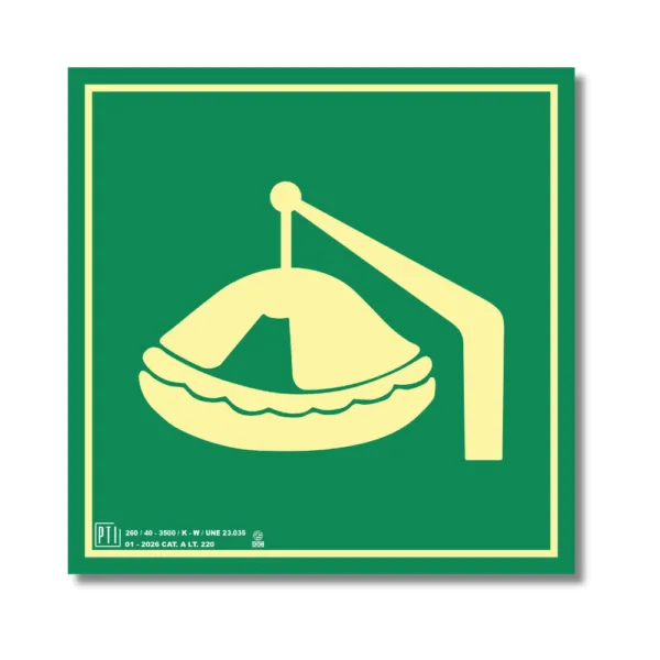 BALSA SALVAVIDAS DE PESCANTE