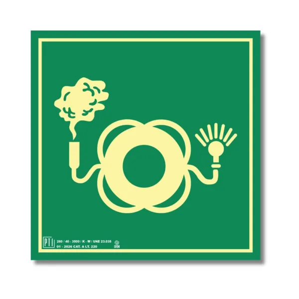 ARO SALVAVIDAS CON LUZ Y HUMO