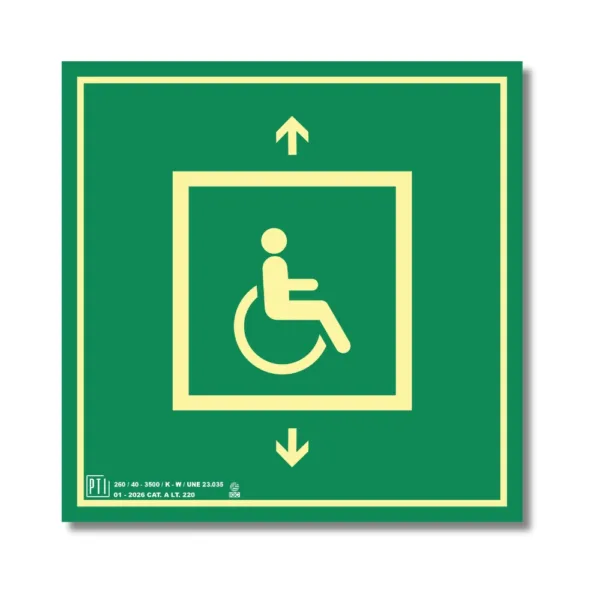 ASCENSOR DE EVACUACIÓN PARA PERSONAS QUE NO PUEDEN UTILIZAR ESCALERAS