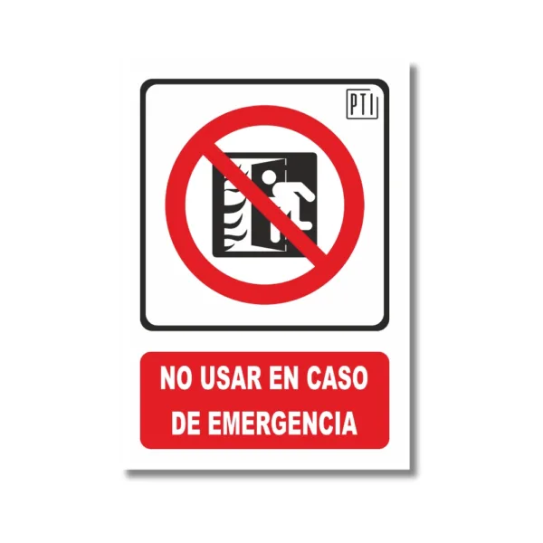 NO USAR EN CASO DE EMERGENCIA