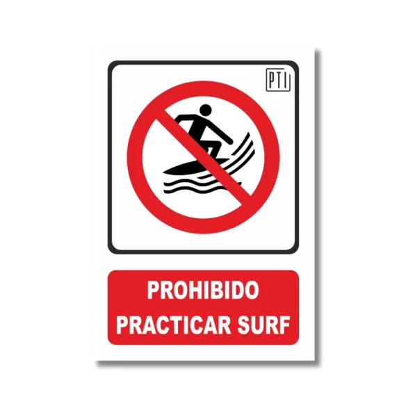 PROHIBIDO PRACTICAR SURF