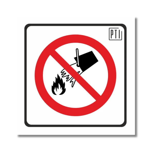 PROHIBIDO APAGAR CON AGUA