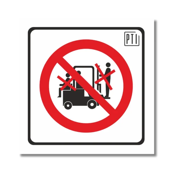 PROHIBIDO TRANSPORTAR A PERSONAS