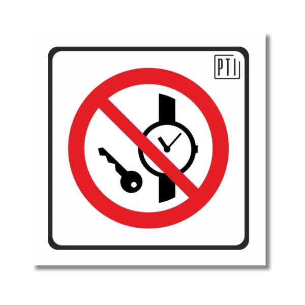 PROHIBIDO OBJETOS METALICOS O RELOJES