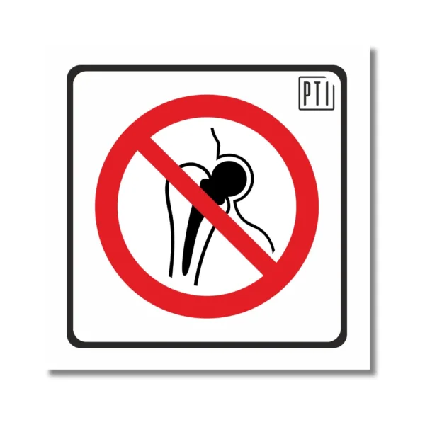 PROHIBIDA LA ENTRADA DE PERSONAS CON IMPLANTES METÁLICOS