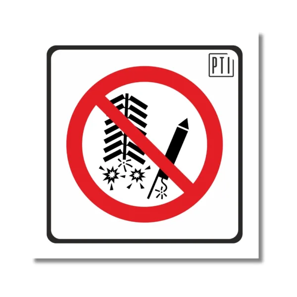 PROHIBIDO PIROTECNIA O FUEGOS ARTIFICIALES