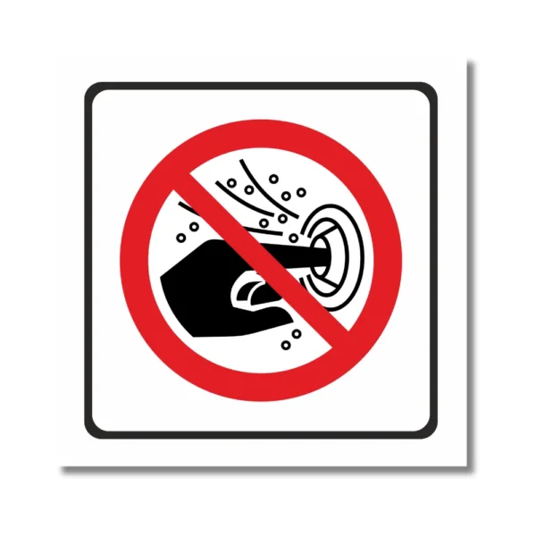 PROHIBIDO PONER EL DEDO EN LA BOQUILLA